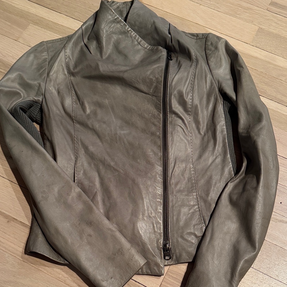Vince Green Leather Jacket